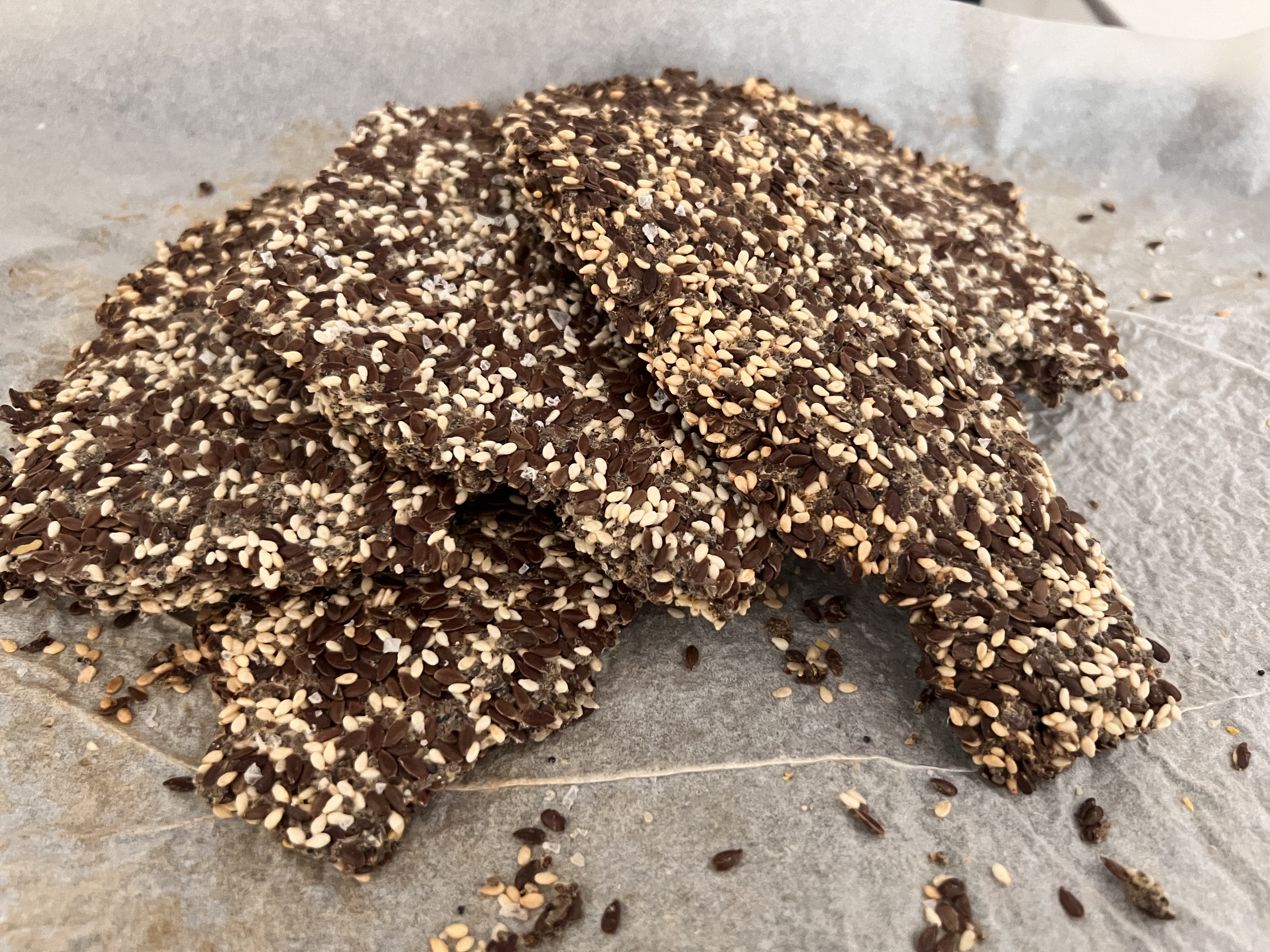 Mum’s heart smart seed crackers