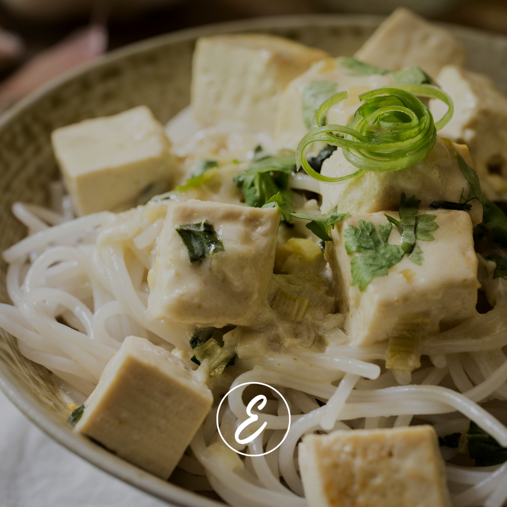 Tofu & Rice Noodle Salad with Fresh Herbs