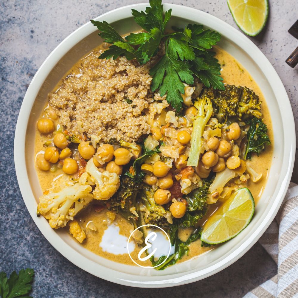 Bitsa Chicken, Chickpea & Roast Cauliflower Curry